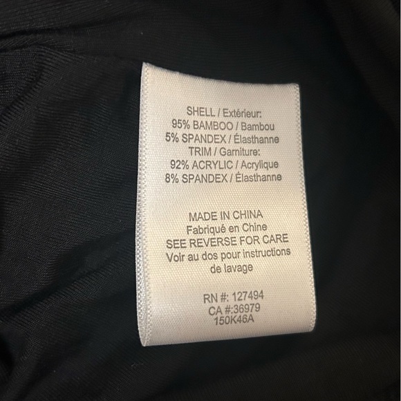 Heartloom Black 2 Piece Jersey Sleeveless Dress with Lace, Bamboo - size Large - Picture 10 of 10